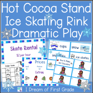 Hot Cocoa Stand and Ice Skating Rink Dramatic Play For Kindergarten and Preschool