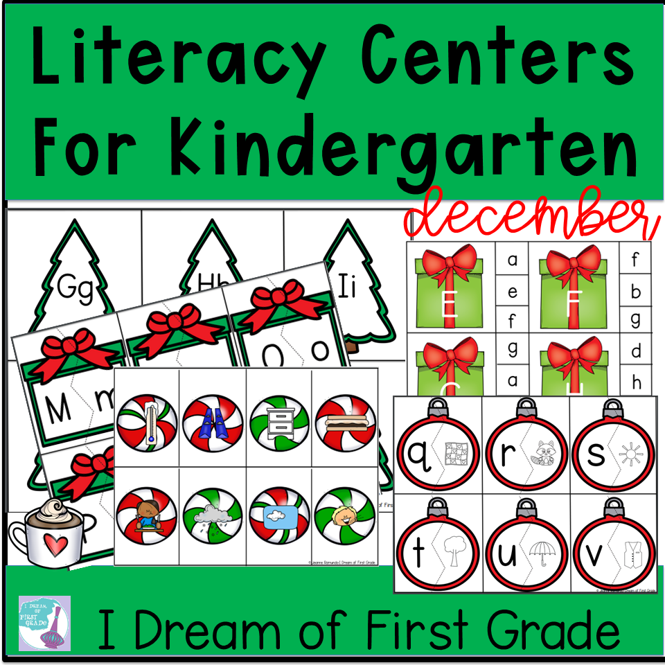 December Literacy Centers for Kindergarten and Pre K - I Dream of First ...