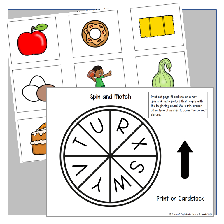 Beginning Sounds Activities for The Year - I Dream of First Grade