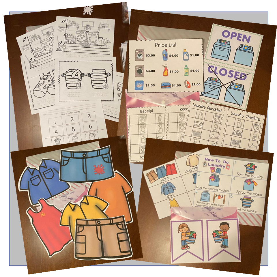 Laundromat Dramatic Play for Preschool