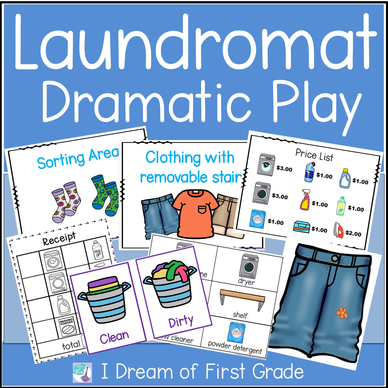 Laundromat Dramatic Play for Preschool